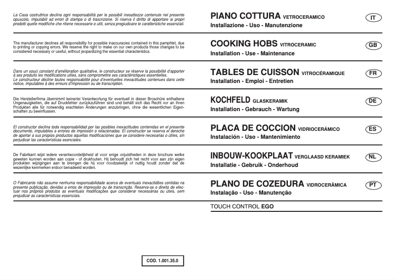 Page n°1 - Manuel utilisateur M-System MKK-770