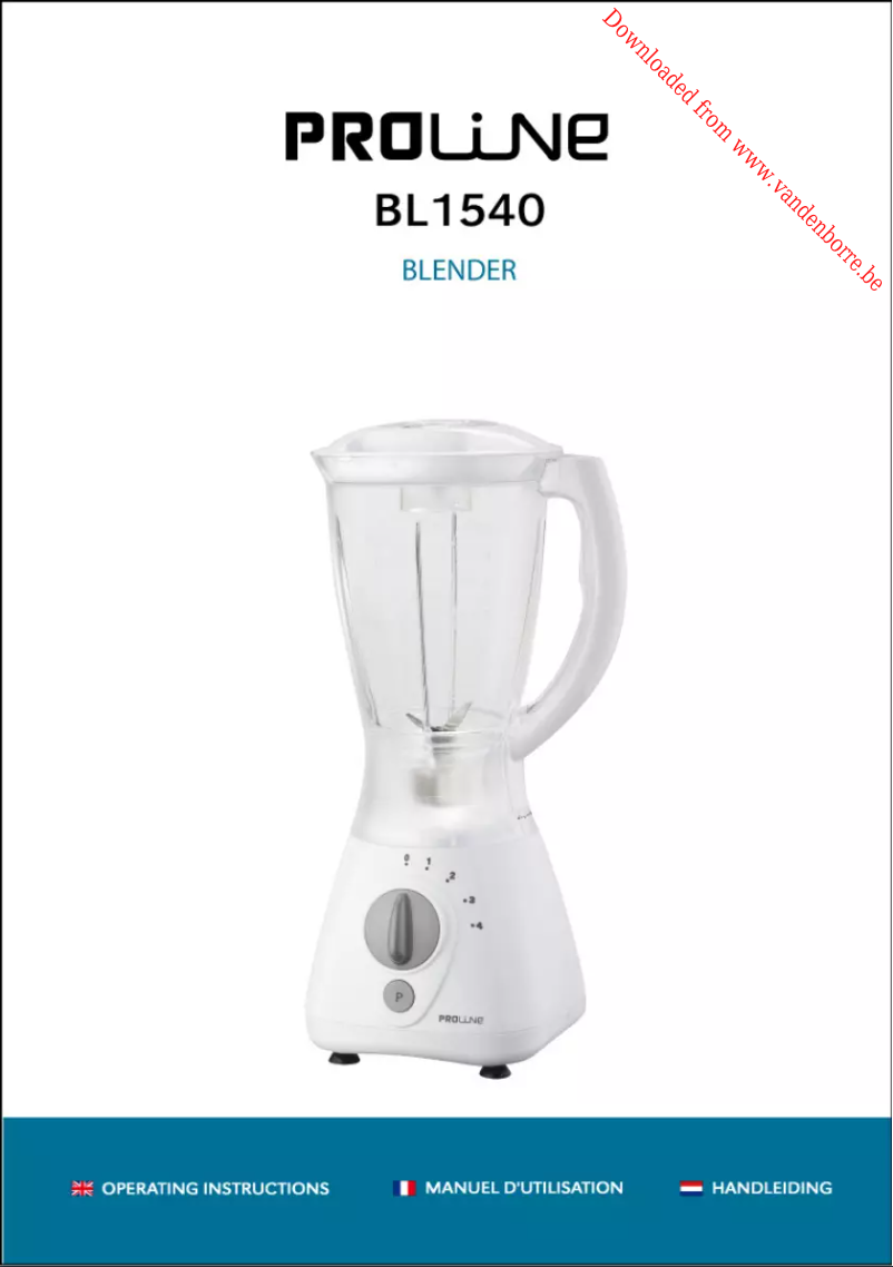 Image de la première page du manuel de l'appareil BL1540