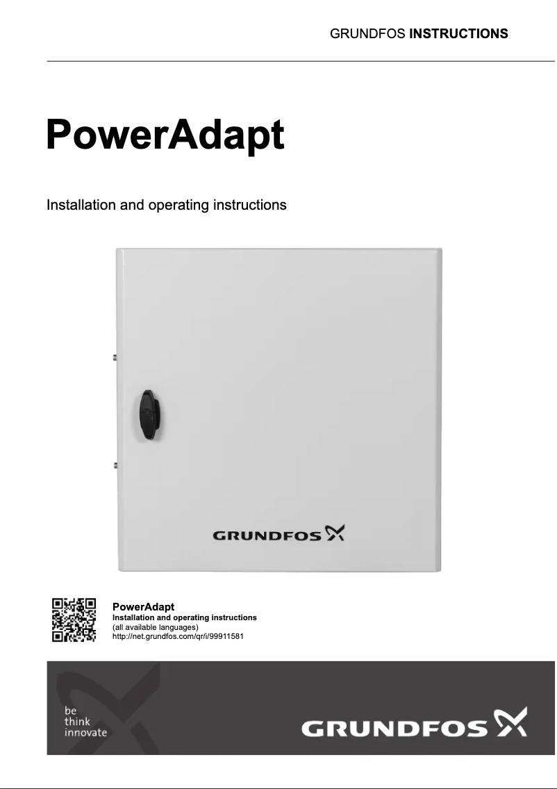 Page n°1 - Manuel utilisateur Grundfos PowerAdapt