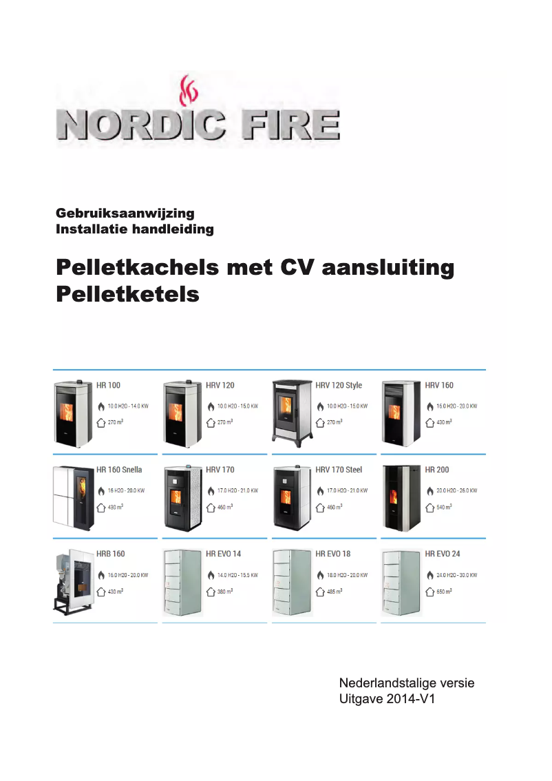 Page 1 de la notice Manuel utilisateur Nordic Fire HRV160