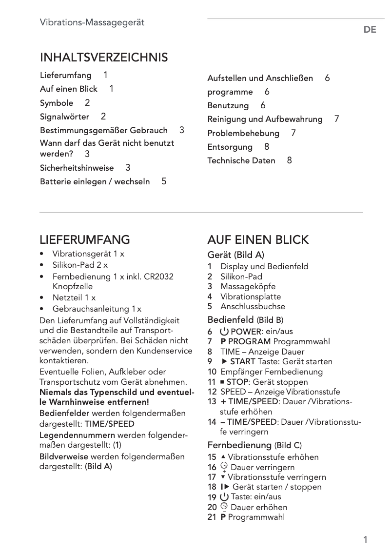 Imagen de la primera página del manual del dispositivo 09429