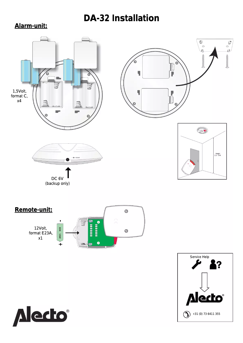Page n°1 - Manuel utilisateur Alecto DA-32