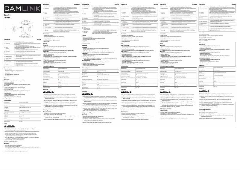 Page 1 de la notice Manuel utilisateur CamLink CL-AC10