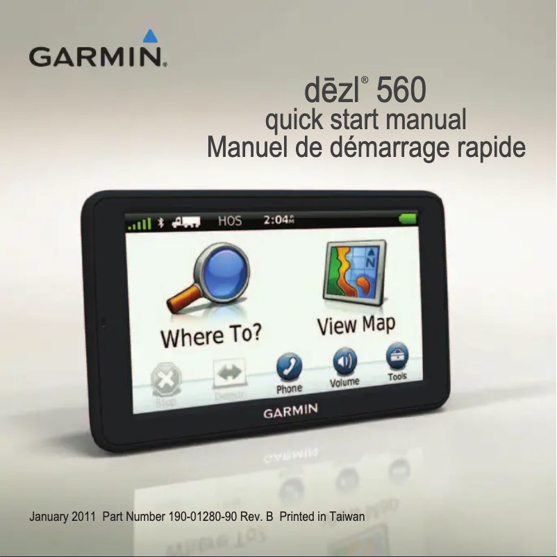 Page n°1 - Manuel utilisateur Garmin dezl 560