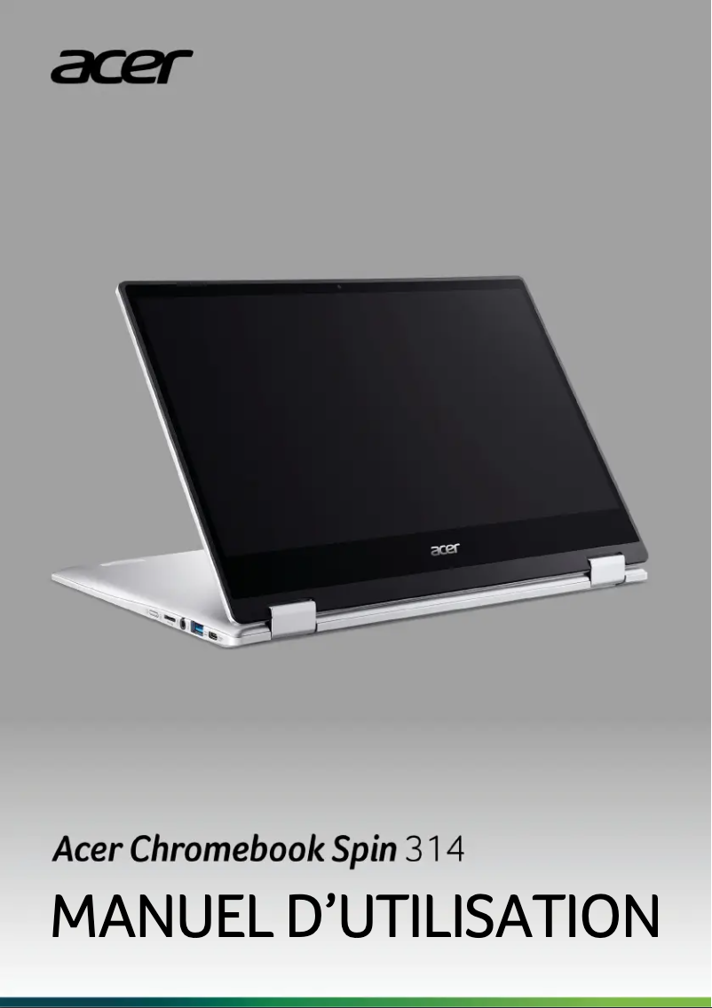 Página 1 del manual Manual de usuario Acer Chromebook Spin 314