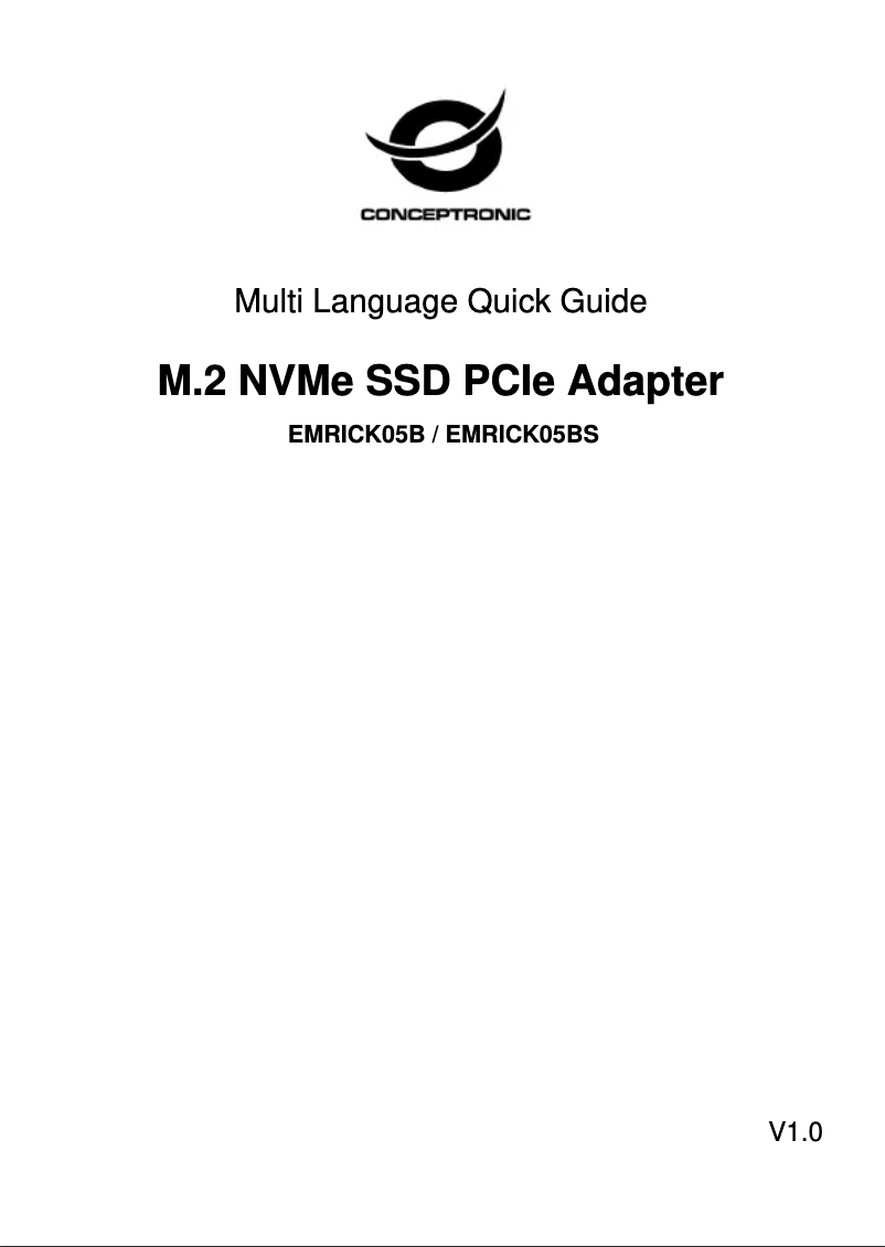 Page 1 de la notice Manuel utilisateur Conceptronic EMRICK05B