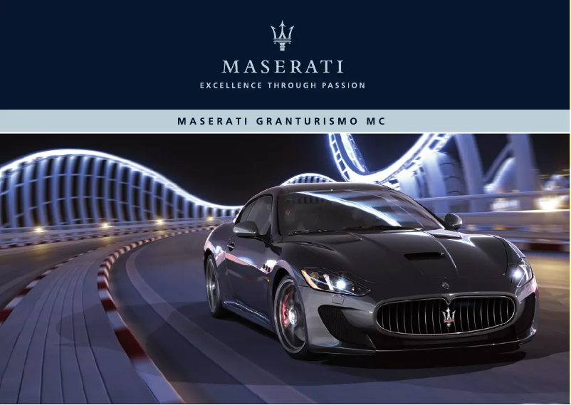 Page n°1 - Manuel utilisateur Maserati Granturismo MC (2015)