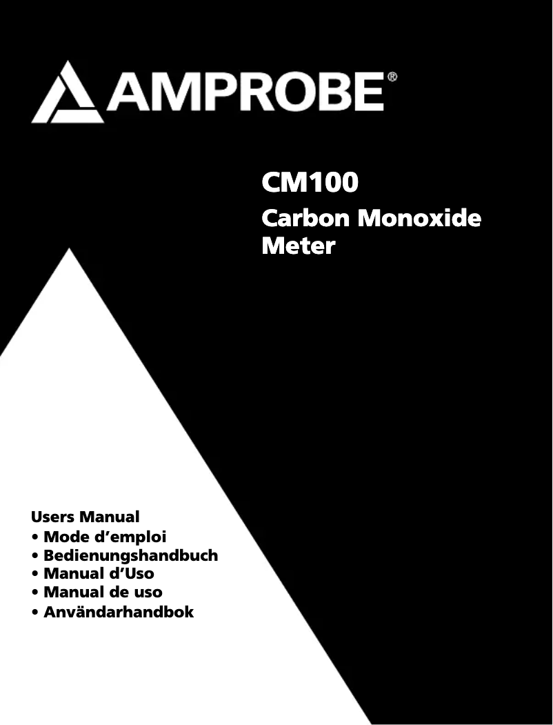 Image de la première page du manuel de l'appareil CM100
