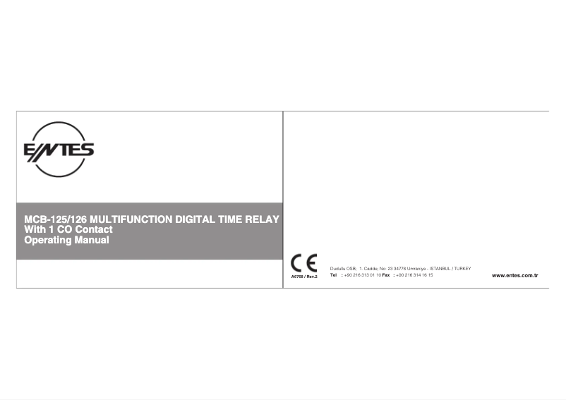 Image de la première page du manuel de l'appareil MCB-126