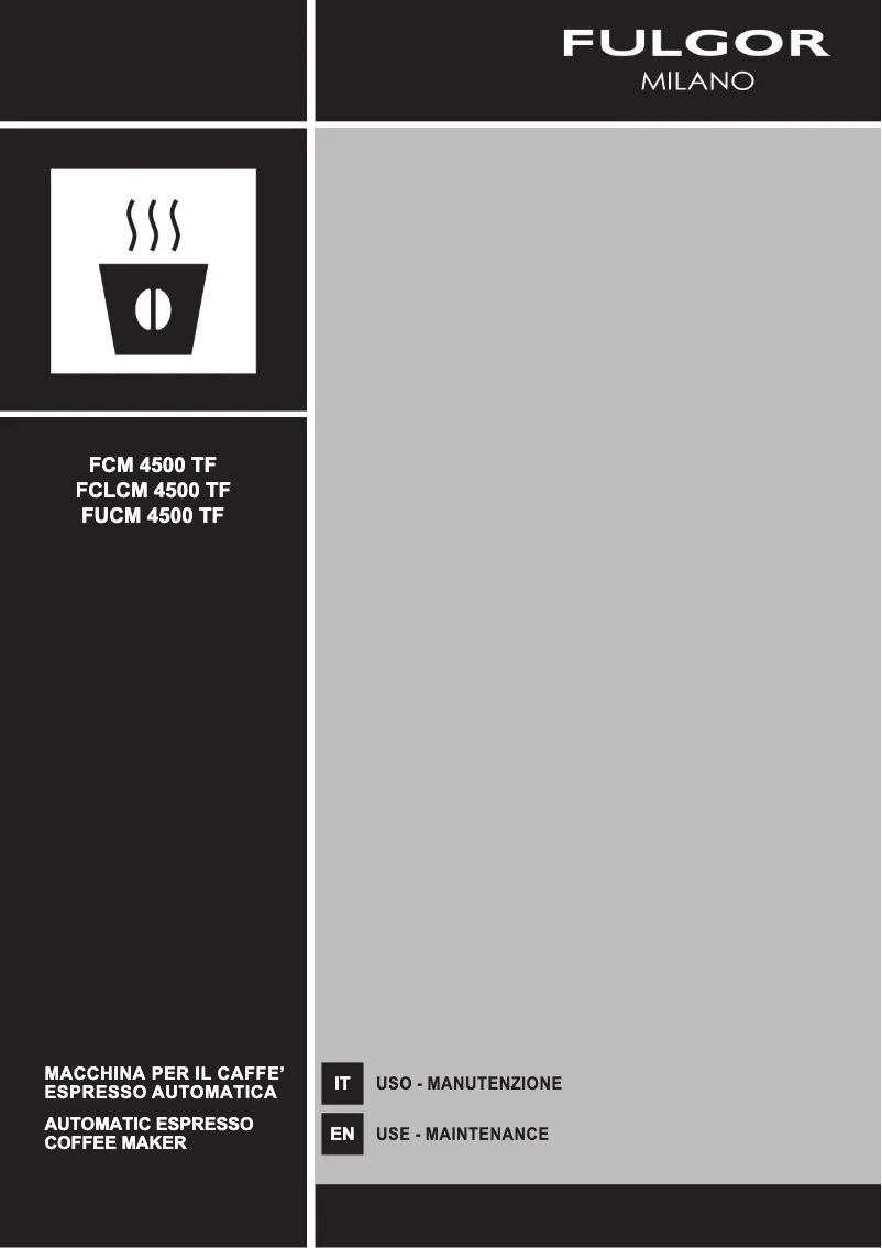 Página 1 del manual Manual de usuario Fulgor Milano FUCM 4500 TF MBK