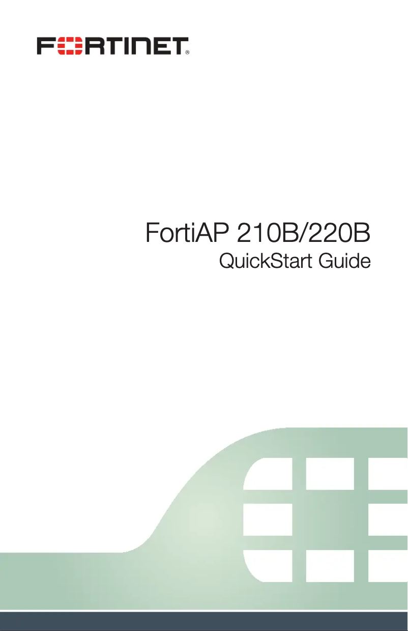 Page 1 de la notice Manuel utilisateur Fortinet FortiAP 210B