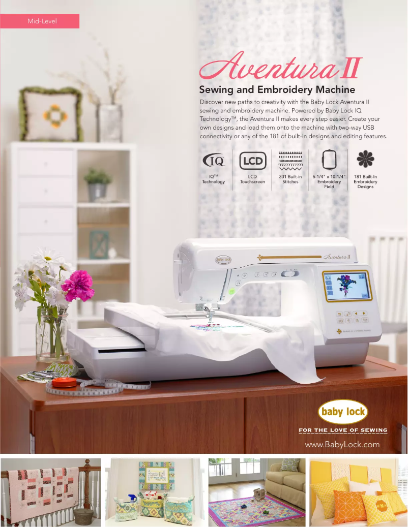 Página 1 del manual Ficha técnica Baby Lock Aventura 2