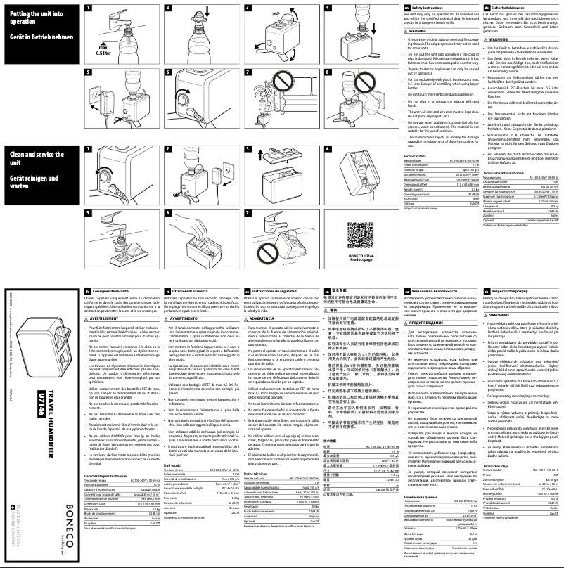 Imagen de la primera página del manual del dispositivo U7146