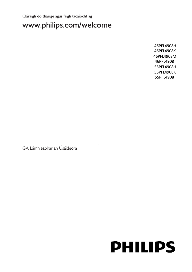 Page n°1 - Manuel utilisateur Philips 55PFL4908K