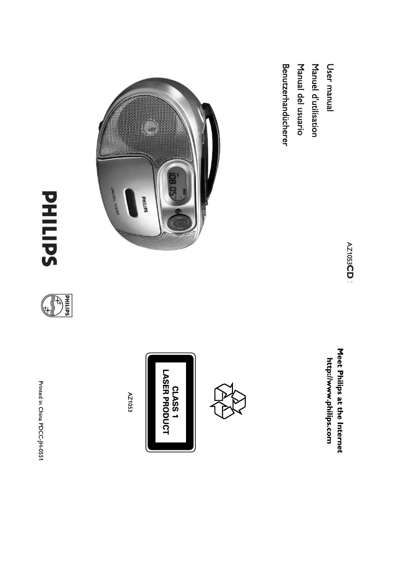 Page n°1 - Mode d'emploi Philips AZ1053