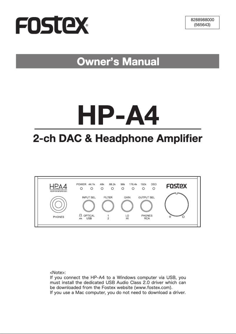 Image de la première page du manuel de l'appareil HP-A4