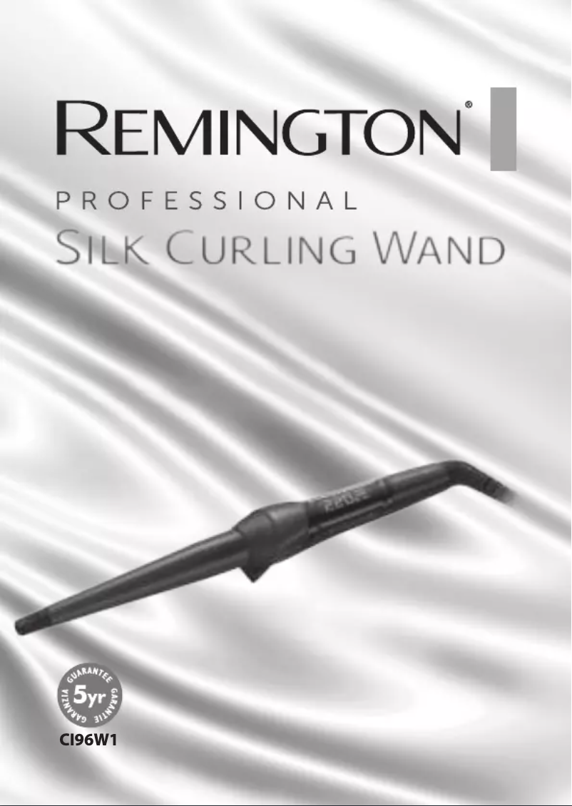 Image de la première page du manuel de l'appareil Silk Curling Wand Pearl CI96W1