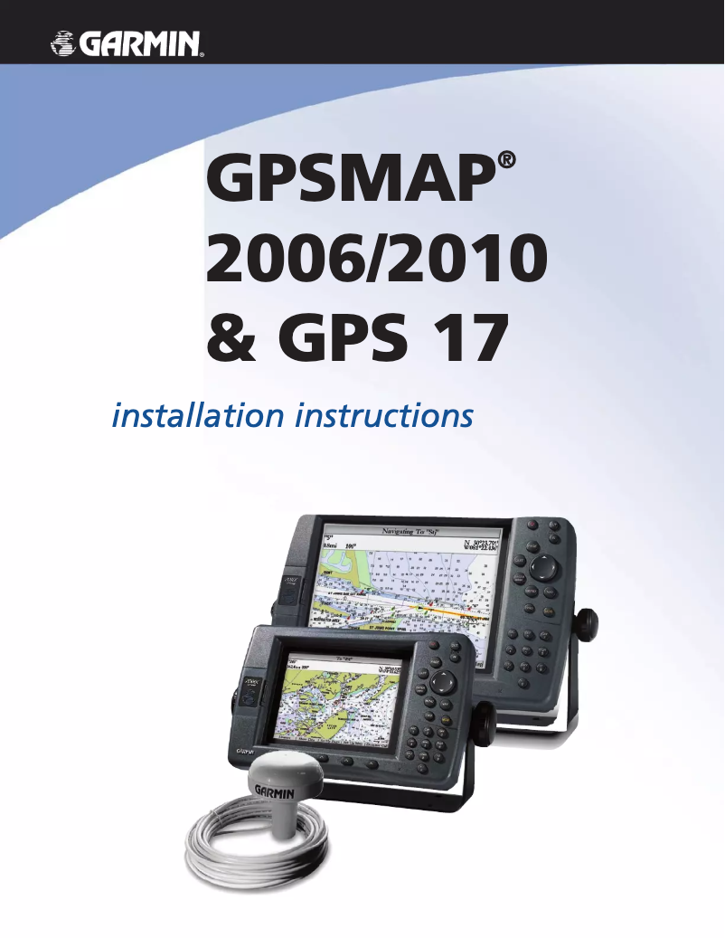 Page 1 de la notice Guide d'installation Garmin GPSMAP 2006