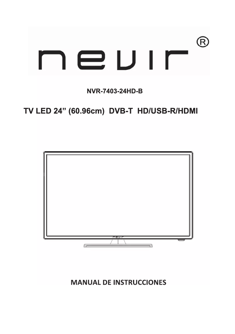 Page 1 de la notice Manuel utilisateur Nevir NVR-7403-24HD-B