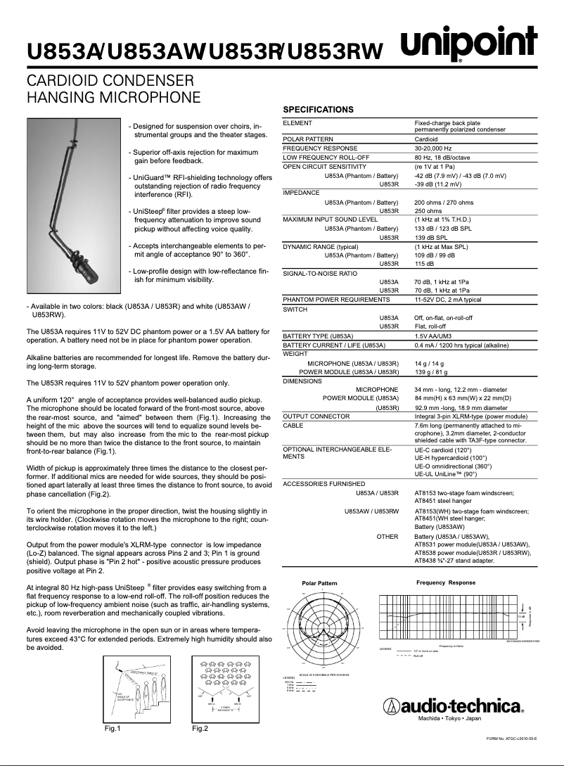 Página 1 del manual Manual de usuario Audio-Technica U853R