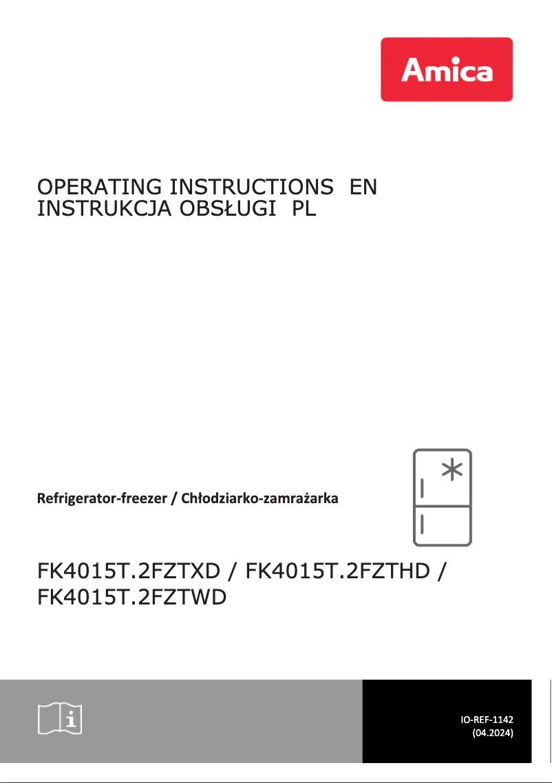 Page n°1 - Manuel utilisateur Amica FK4015T.2FZTHD