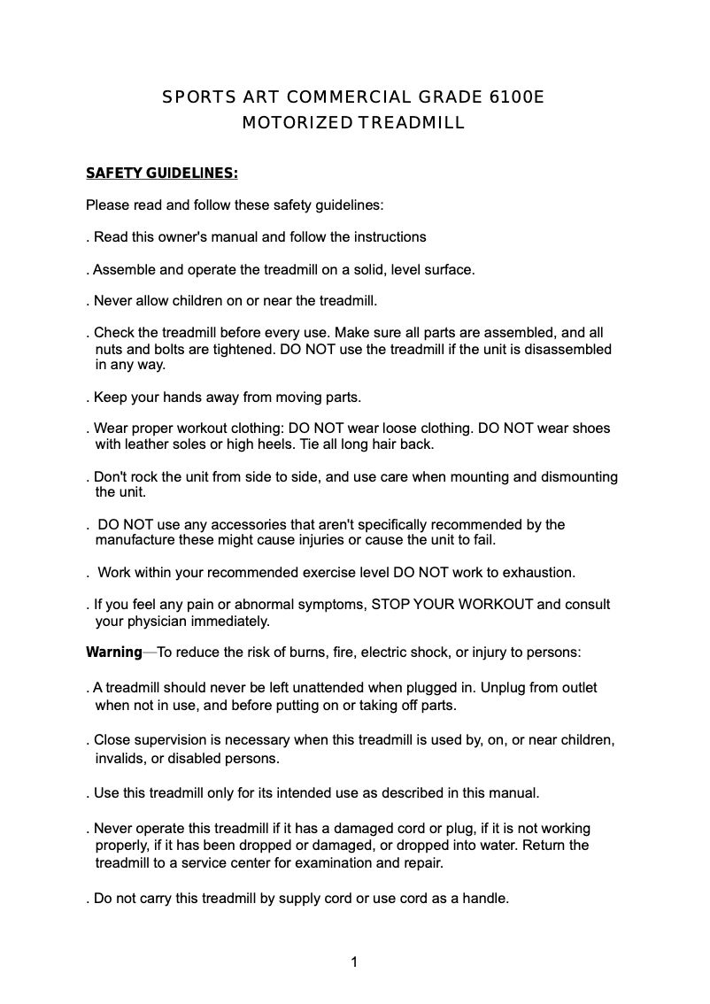 Image de la première page du manuel de l'appareil 6100E