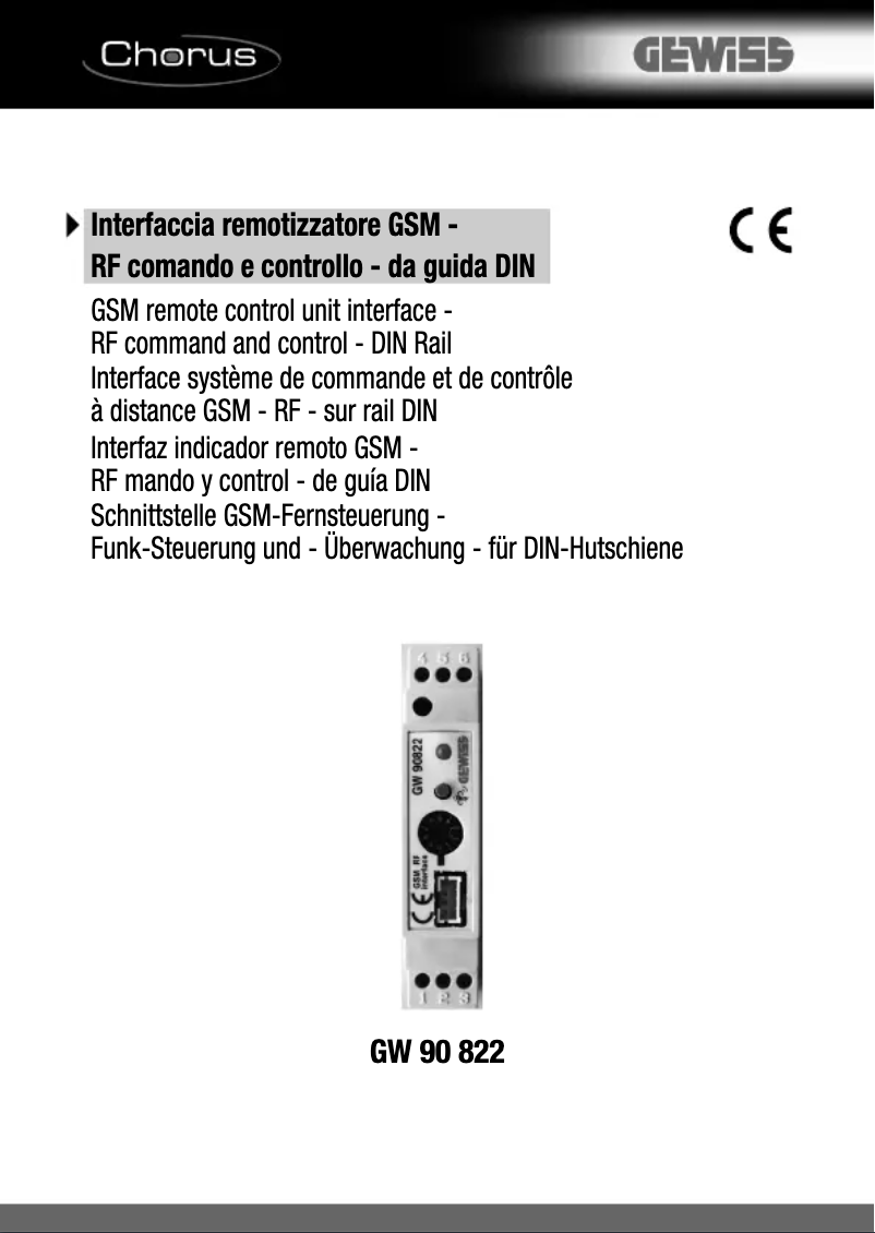 Image de la première page du manuel de l'appareil GW90822