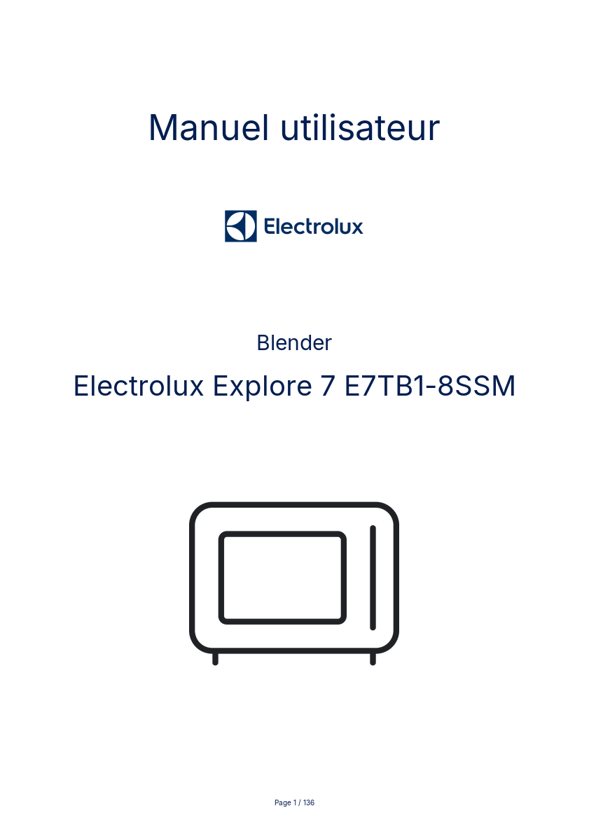 Image de la première page du manuel de l'appareil Explore 7 E7TB1-8SSM