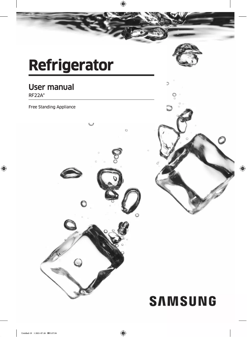 Page 1 de la notice Manuel utilisateur Samsung RF22A4010S9