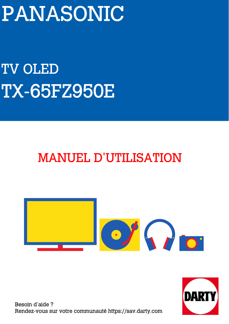 Page 1 de la notice Manuel utilisateur Panasonic TX-65FZ950E