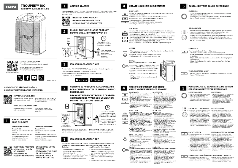 Page n°1 - Guide de démarrage rapide ION Trouper 100