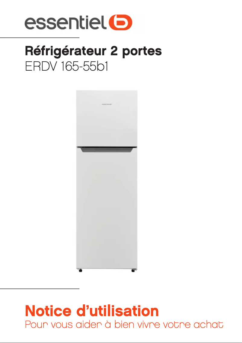 Imagen de la primera página del manual del dispositivo ERDV 165-55b1