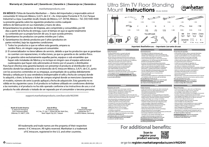 Image de la première page du manuel de l'appareil 462044