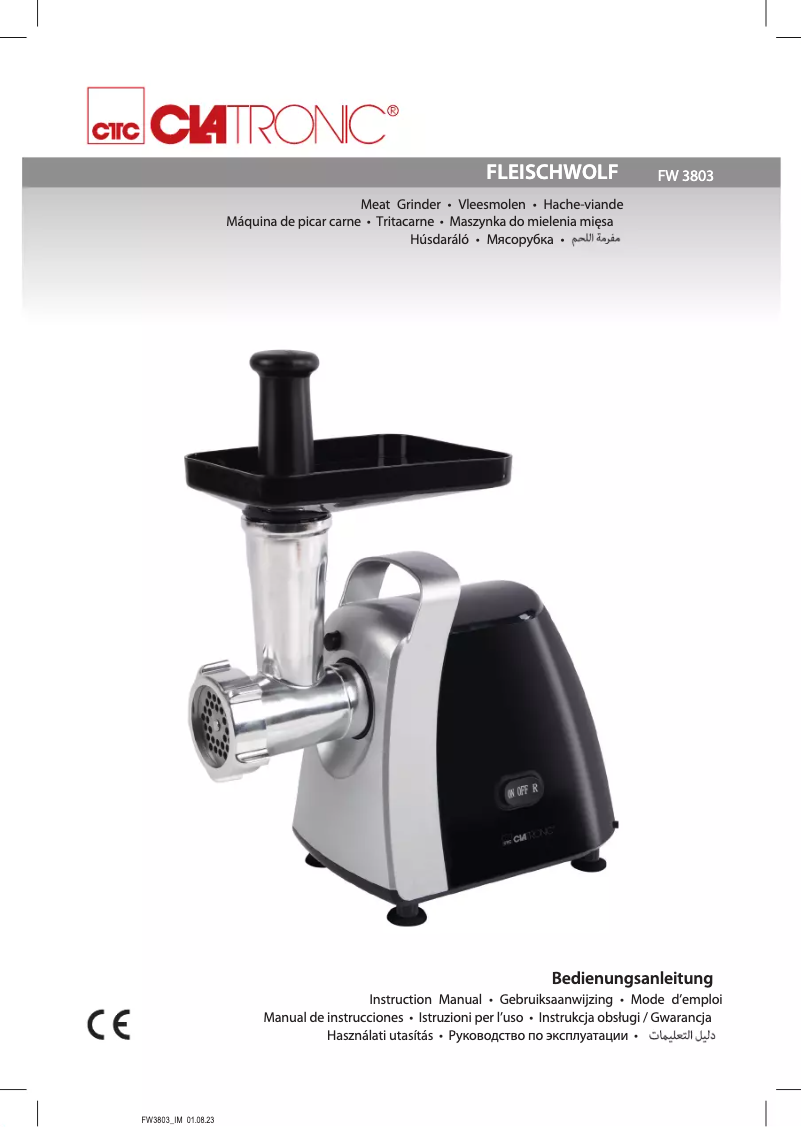 Image de la première page du manuel de l'appareil FW 3803