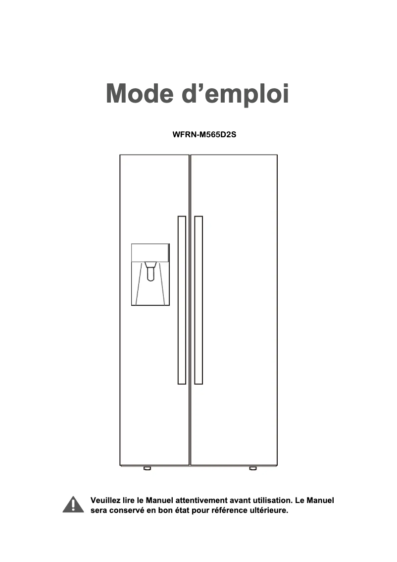 Image de la première page du manuel de l'appareil WFRN-M565D2S