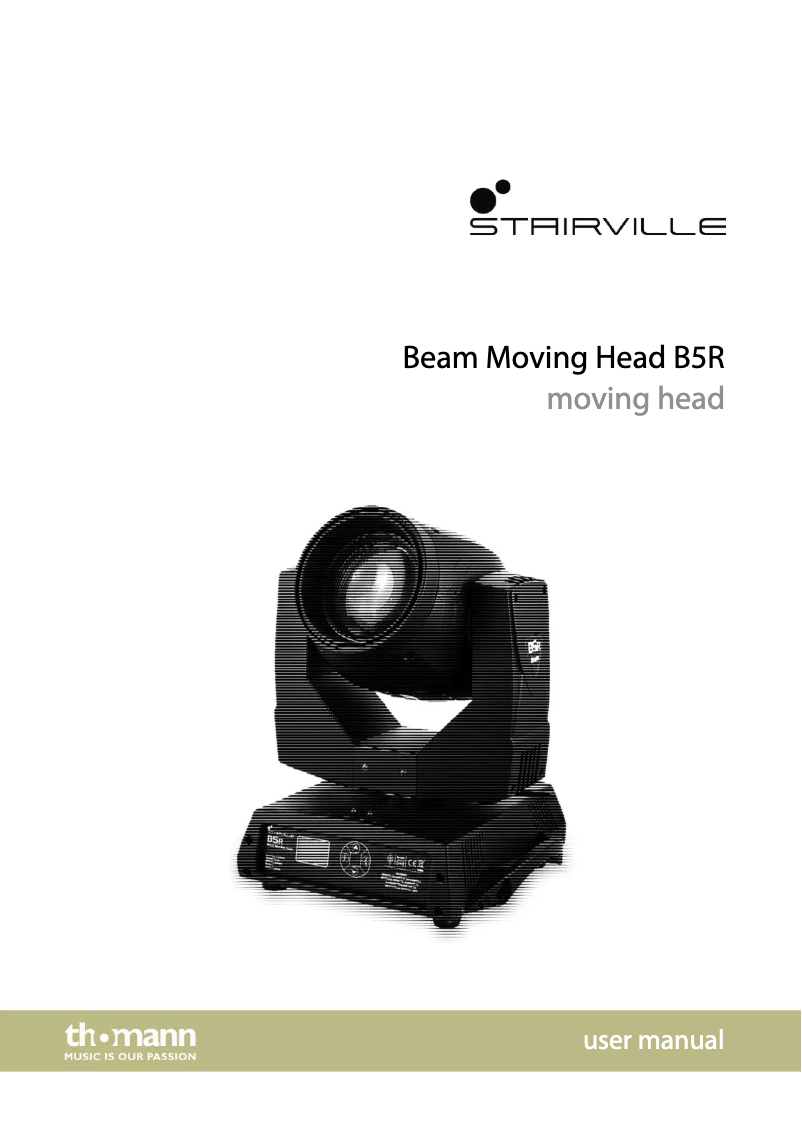 Página 1 del manual Manual de usuario Stairville B5R Beam Moving Head