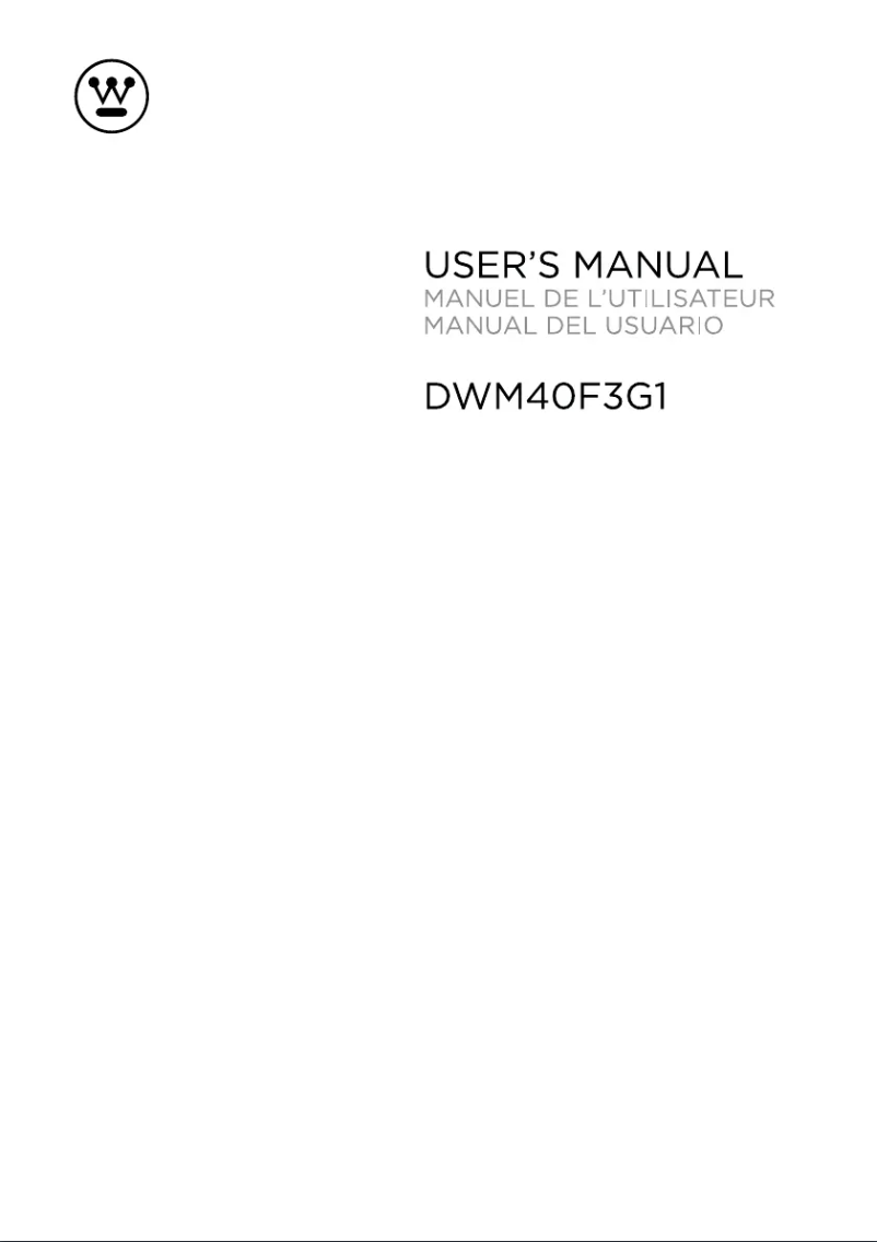 Page 1 de la notice Manuel utilisateur Westinghouse DWM40F3G1