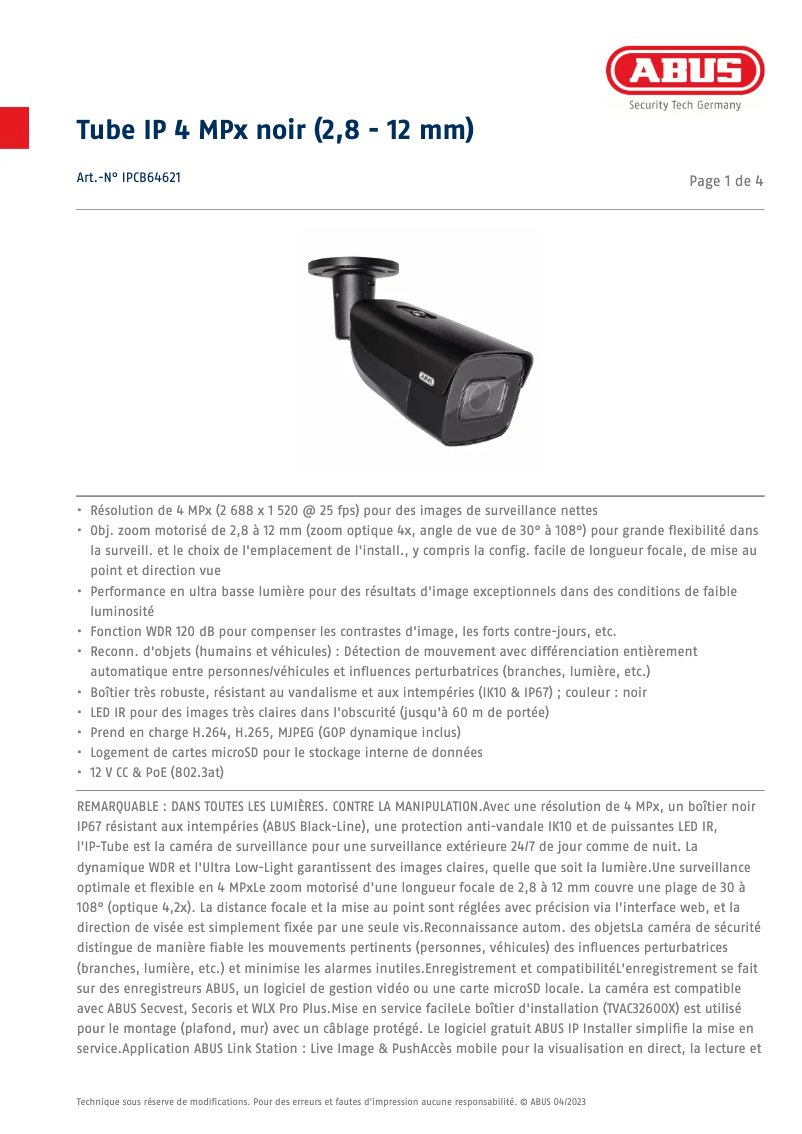 Imagen de la primera página del manual del dispositivo IPCB64621