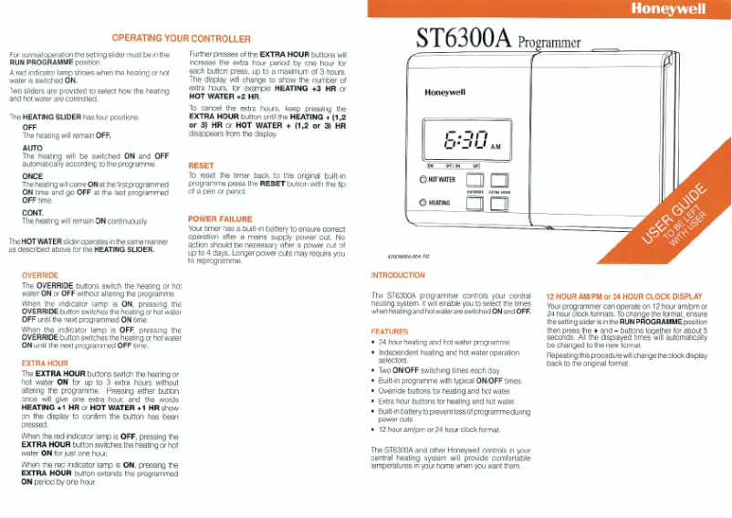 Image de la première page du manuel de l'appareil ST6300A
