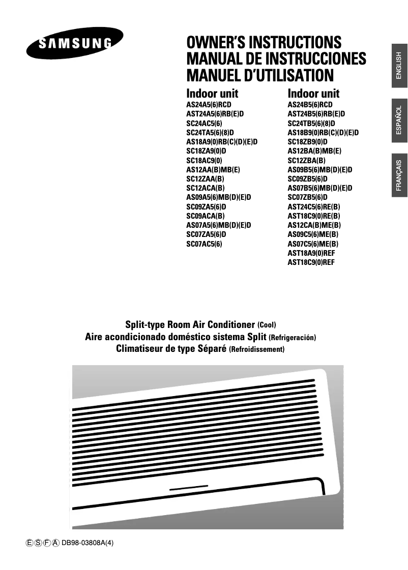 Page n°1 - Manuel utilisateur Samsung SH24AC6X