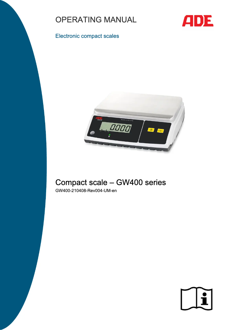 Page 1 de la notice Manuel utilisateur ADE GW400