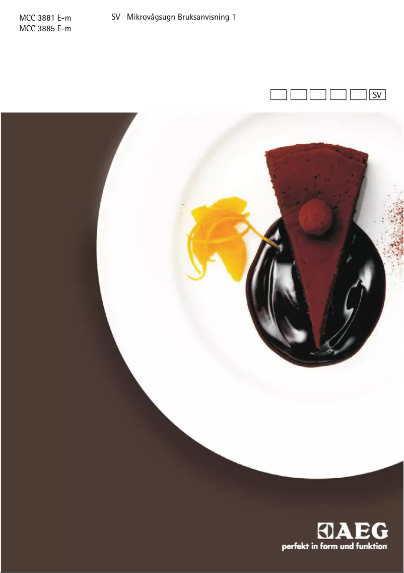 Page 1 de la notice Manuel utilisateur AEG MCC3885E