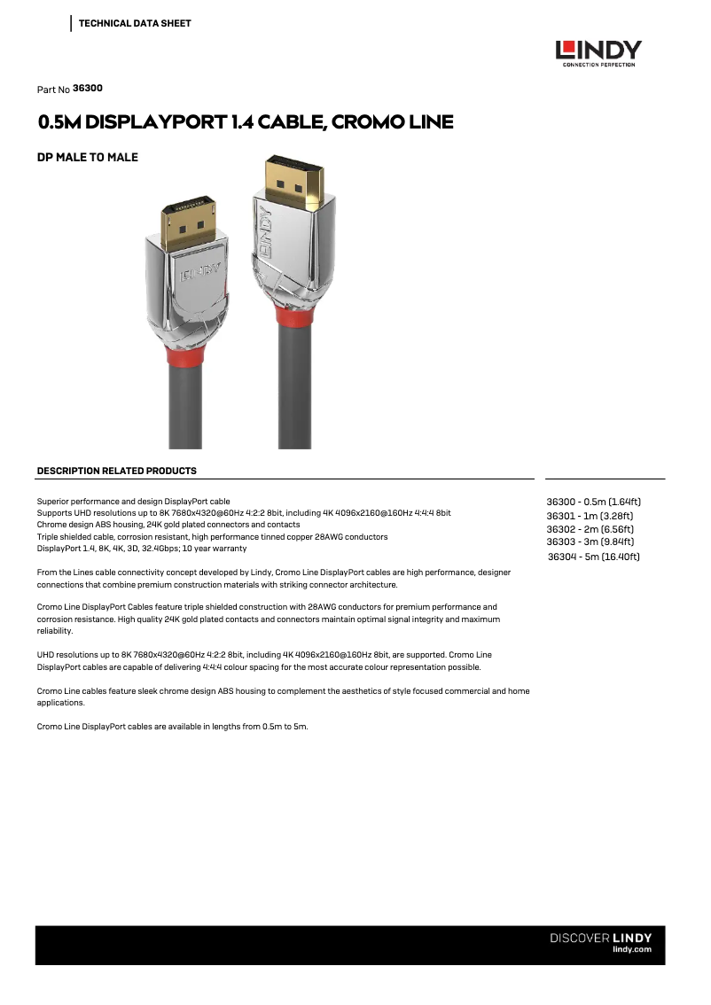 Page 1 de la notice Manuel utilisateur Lindy 36300
