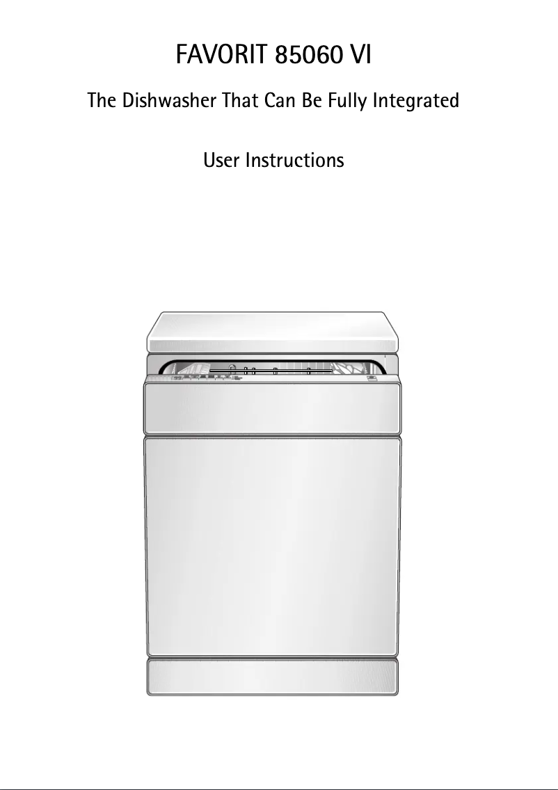 Image de la première page du manuel de l'appareil F 85060 VI