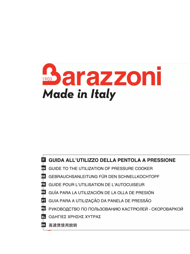 Page n°1 - Manuel utilisateur Barazzoni Lagos PA 046