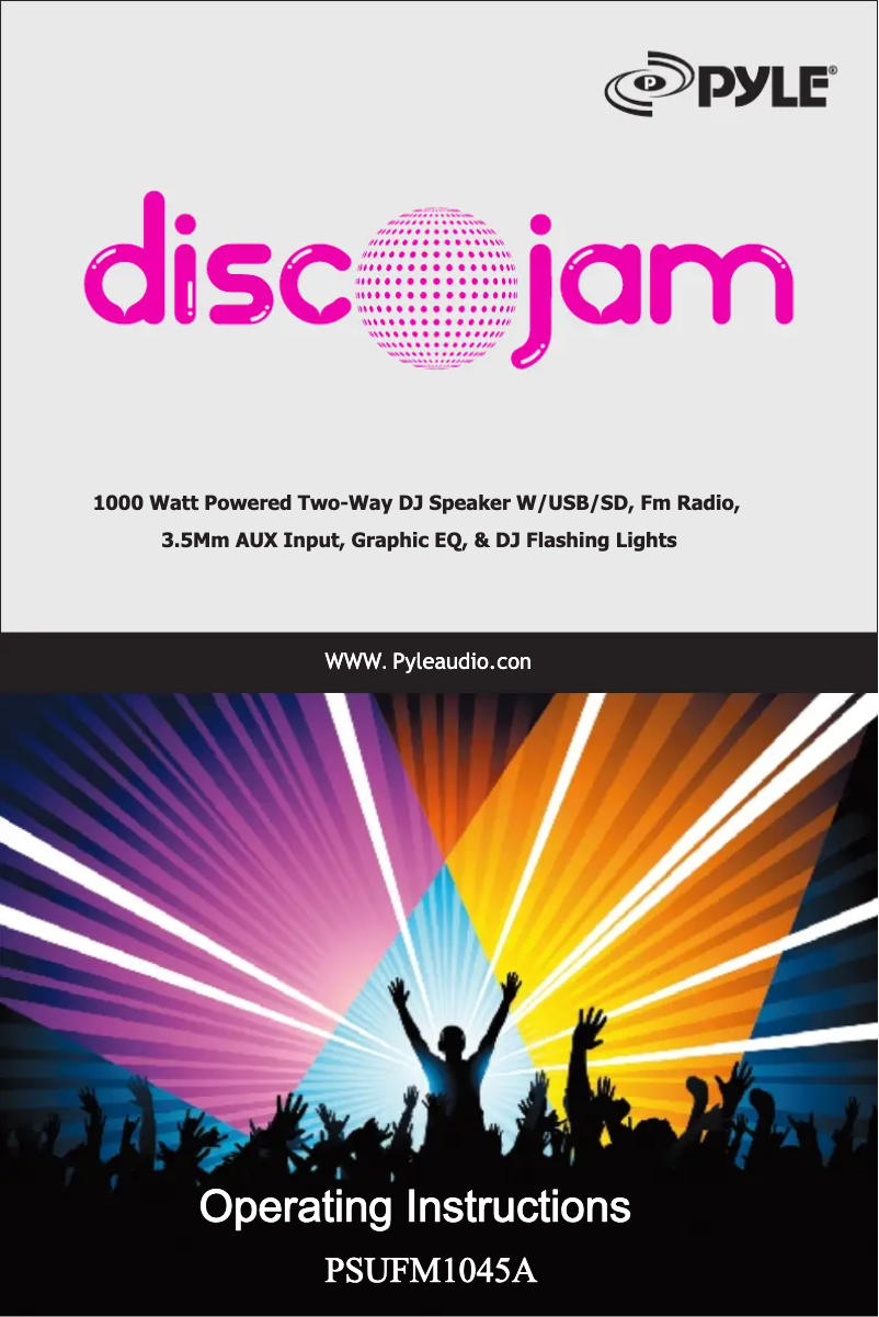 Page n°1 - Manuel utilisateur Pyle Disco Jam PSUFM1045A
