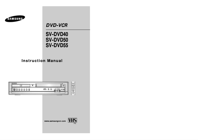 Page 1 de la notice Manuel utilisateur Samsung SV-DVD50