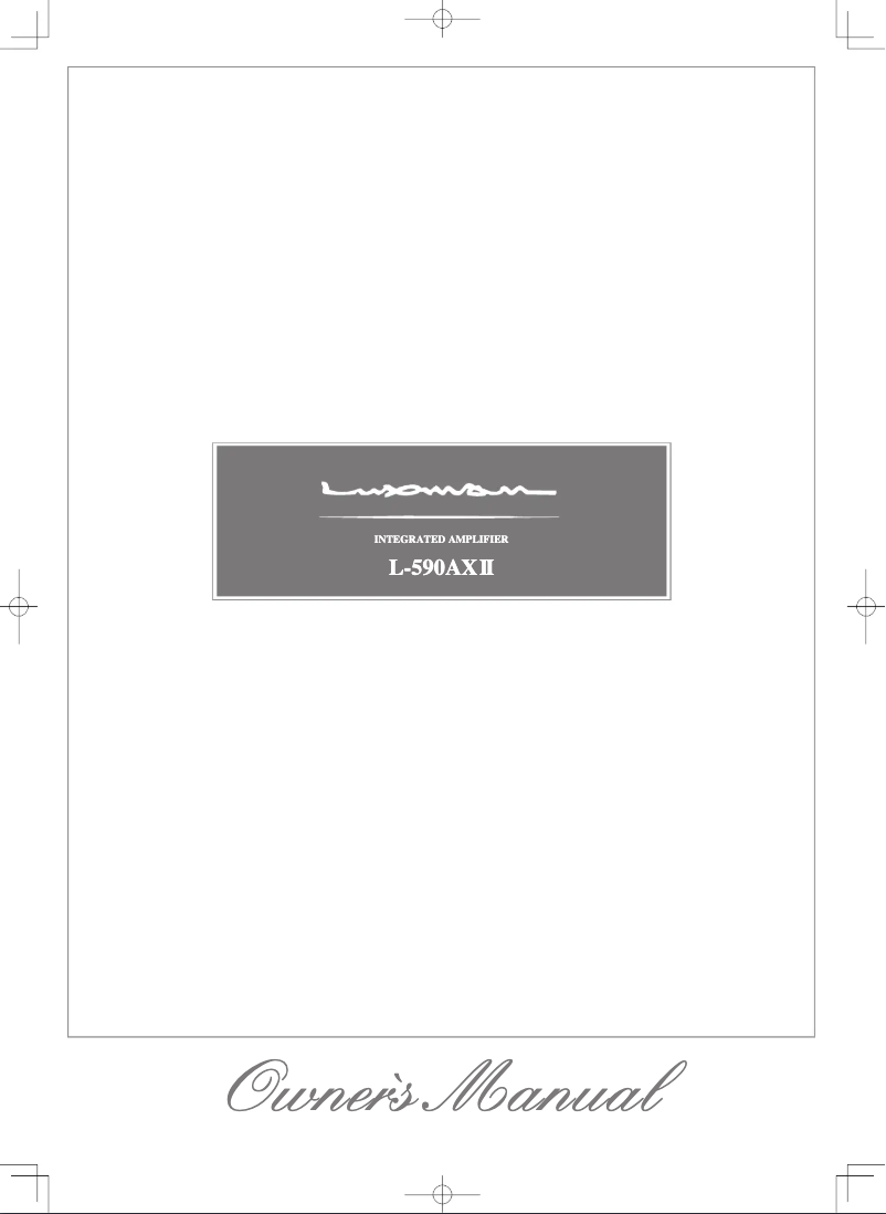 Page n°1 - Manuel utilisateur Luxman L-590AXII