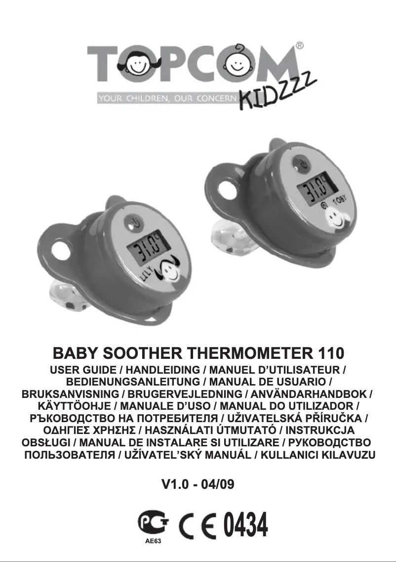 Page 1 de la notice Manuel utilisateur Topcom 110 Toby
