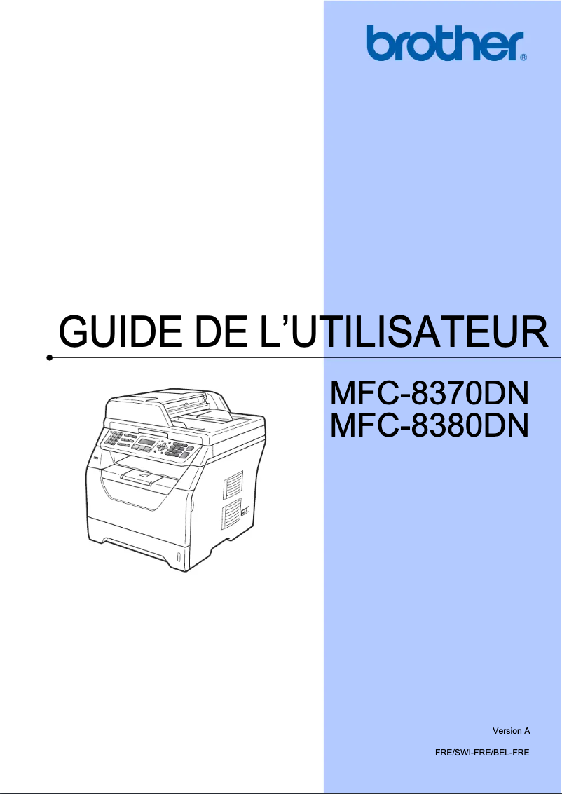 Page 1 de la notice Manuel utilisateur Brother MFC-8380DN